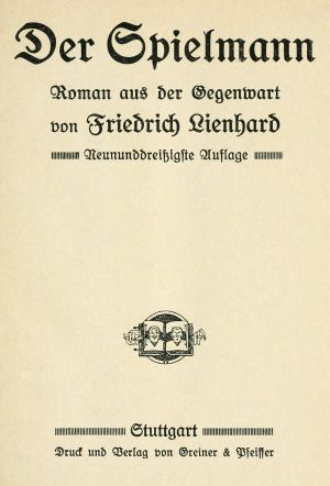 [Gutenberg 62539] • Der Spielmann · Roman aus der Gegenwart